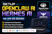 setup openclaw ai agent hermes ai multi agent claude code setup on vps or server