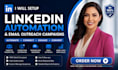 setup linkedin outreach automation using n8n and make
