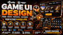 create stunning unity game UI, mobile game UI, unreal engine UI, game UX design