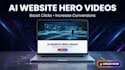 create cinematic ai website hero video and web banner