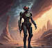 a sci fi character illustration or sci fi character
