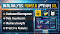do data analysis, visualization, and dashboard in python sql power bi