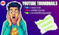 design viral youtube thumbnails with high click through rate