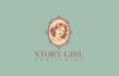 design unique story girl logo