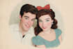 create a disney style romantic couple portrait illustration