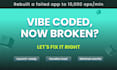 make your ai built mvp production ready ai app fix, fix vibe coded app