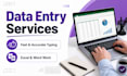 data entry typing excel services