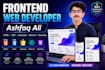 build a responsive frontend website using HTML, CSS, javascript, react js