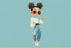 illustrate cute cartoon character portrait