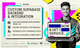 build and integrate a custom web app backend using supabase