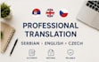 translate serbian english czech texts