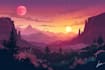 draw professional vector landscape illustration