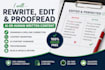 rewrite, edit and proofread ai or human written content