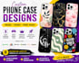 design custom phone case artwork for print on demand