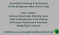 do excel data cleaning and formatting