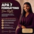 proofread, edit, and format your thesis, dissertation, or paper in apa 7 style