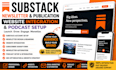 design substack newsletter publication website integration podcast setup
