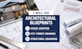 provide architectural blueprints and structural drawings for permit