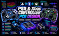 design ps5 xbox game controller pcb, firmware, bluetooth, joystick matrix