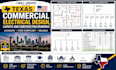 create texas commercial electrical design, mep layouts and construction drawings