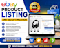 create ebay product listings and optimize SEO
