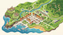 illustrate vector tourist map, travel map, visitor guide map and destination map