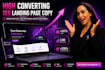 write SEO optimized landing page copy that converts