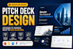design an investor ready startup pitch deck or presentation