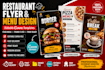 design restaurant promo flyer food menu canva template editable menu