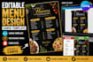 create modern menu templates canva design restaurant flyer editable layouts fast