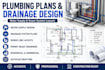 draw plumbing plans, water supply and drainage system designs