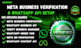 do meta business verification whatsapp API business manager, domain verification