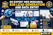 do expert web research and b2b lead generation