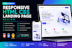 create modern responsive HTML CSS landing page