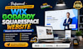 design wix godaddy squarespace website design, redesign develop or revamp