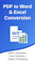 convert PDF to word and excel with 100 percent accuracy
