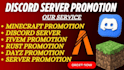 promote discord promotion, minecraft advertising, fivem server, dayz, rust, game