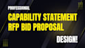 design a corporate capability statement or rfp bid proposal
