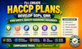 create haccp plans, develop sops, gmp, food safety, quality assurance documents