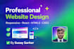 modern responsive web design  react, HTML5, css3
