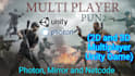 develop 2d and 3d multiplayer unity game, pvp using photon, mirror and netcode