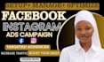 setup and manage facebook ads campaign, instagram ads