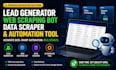 build a lead generator bot, web scraping bot, data scraper and automation tool