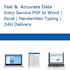 type PDF image handwritten notes into word excel accurately