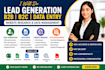 do b2c and b2b lead generation data entry linkedin lead gen