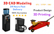 create 3d cad model and product design for 3d printing and stl files