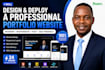 design and deploy a professional portfolio website