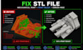 fix modify repair stl file obj file fix mesh optimize stl file 3d printable file