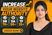 increase domain rating DR ahrefs, domain authority moz da, tf with SEO backlinks