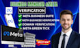 do meta business manager setup meta verification and verify whatsapp cloud api